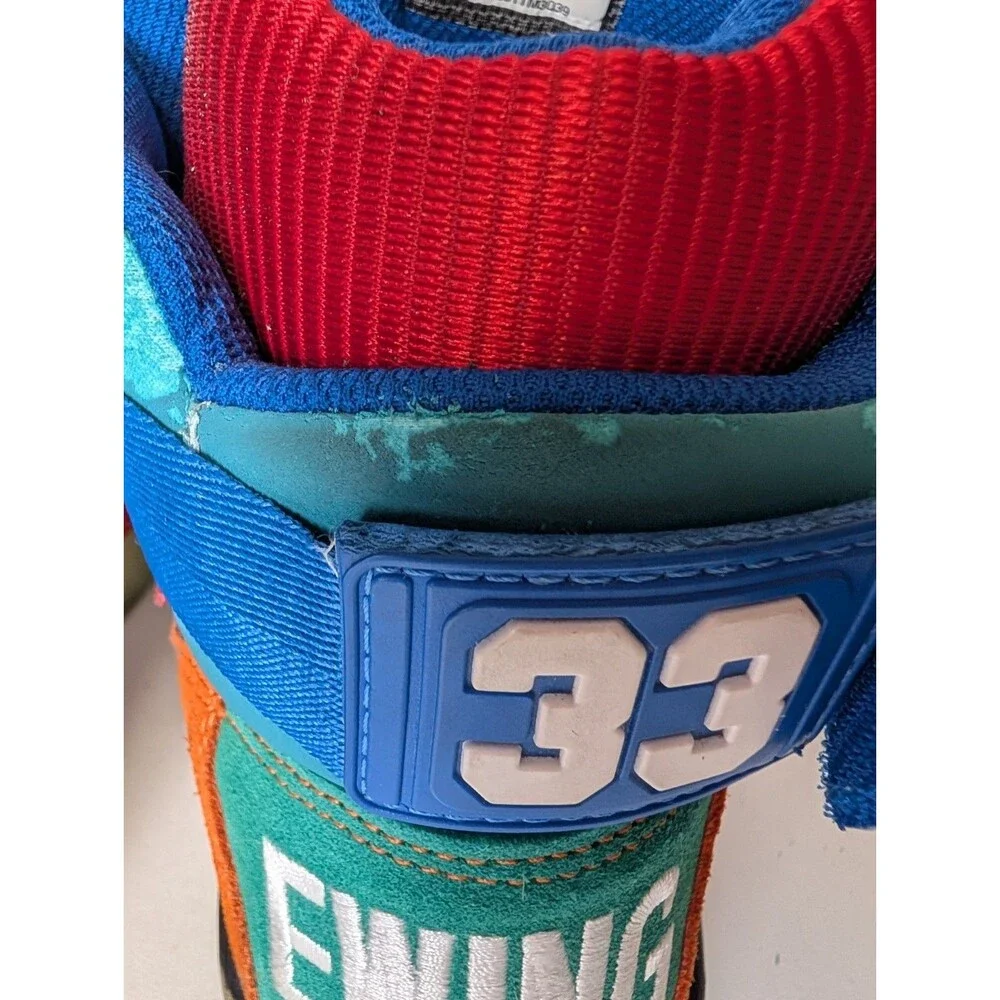 Patrick Ewing Athletics Remix Shoes 33 Hi Red Blue Gold Size 12 Limited Edition